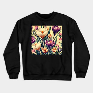 Crocus Flower Crewneck Sweatshirt